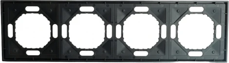 Рамка на 4 поста (черный) Stekker Эмили 49861