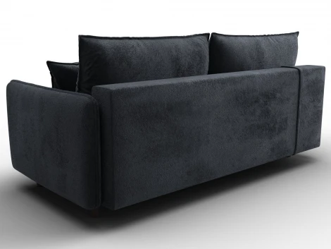 Диван прямой Лига-064 НПБ (ДСП/Дерево/Велюр/Темно-серый) Лига Диванов 129611