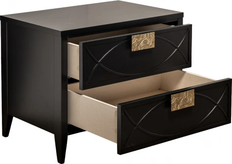 Тумба прикроватная черная 60*50*40см Garda Decor арт.151SV-00008