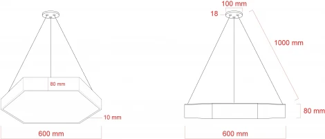 Подвесной светильник светодиодный ЭРА SPO-121-W-40K-038 d (220V, на тросе, IP40)