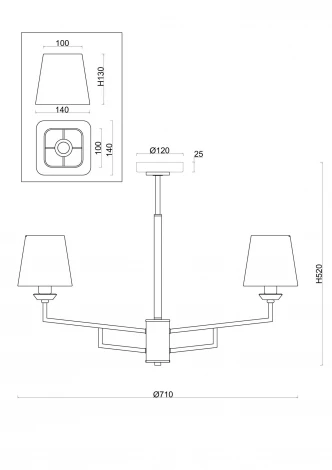 Потолочная люстра на штанге Freya Viva FR5266PL-05CH