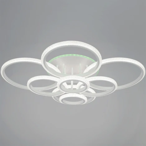 Потолочная люстра светодиодная на штанге с регулировкой цветовой температуры и яркости, с ночным режимом и RGB Reluce 06333-0.3-08C WH (RGB)