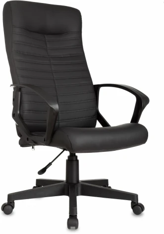 Кресло руководителя Бюрократ CH-480LT черный эко.кожа крестов. пластик пластик черный