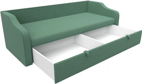 Диван детский прямой Рико (Зеленый/Рогожка) Лига Диванов арт.123679