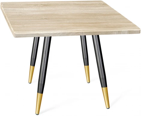 Стол SHT-TU14/МДФ 80/80 дуб сонома светлый/чёрный муар/золото Sheffilton SHT-TU14 5742286401