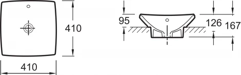 Рукомойник Jacob Delafon Escale E1325 41 см