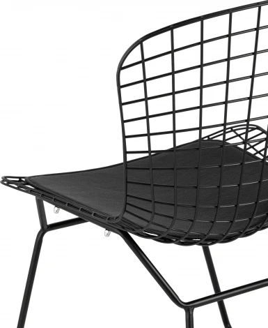 Стул обеденный Bertoia черный с черной подушкой 4 шт Stool Group (арт.УТ000037503)
