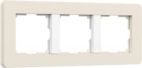Рамка на 3 поста (айвори/белый, soft-touch) Werkel W0033066 (a067256)