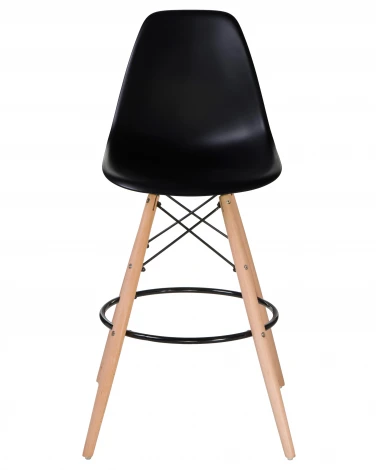 Стул барный DSW BAR (ножки светлый бук, цвет сиденья чёрный (B-03))
