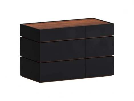 Комод Licata ОГОГО Обстановочка! (ЛДСП/Черный,Орех) арт.905637