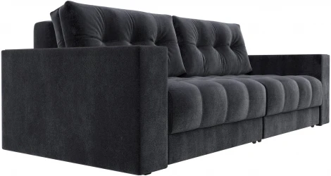 Диван прямой с декором Лига-049 НПБ Лига Диванов (Велюр) арт.128407