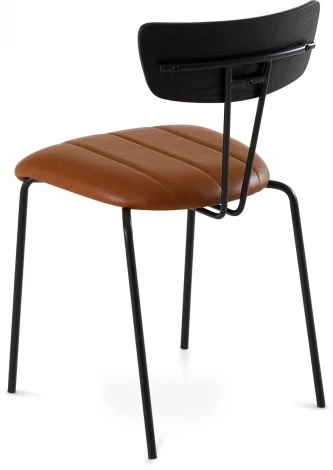 Обеденный стул Stem ОГОГО Обстановочка! (Экокожа/Коричневый,Черный) арт.930817