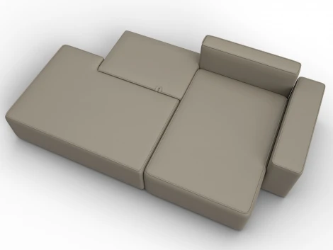 Диван угловой Лига-079 угол правый (ДСП/Пластик/Экокожа/Бежевый) Лига Диванов 129816