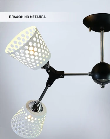 Потолочная люстра на штанге Wedo Light Deyzi WD3565/4C-BK-CR-WT