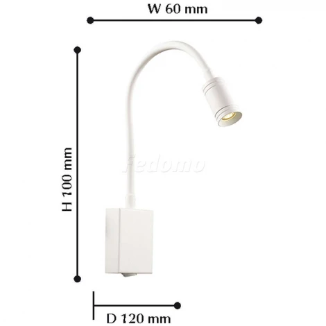Бра на гибкой ножке для чтения Favourite Murum 1958-1W (LED, 220V, выключатель)