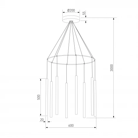 Подвесной светодиодный светильник Eurosvet Pianto 301101 LED