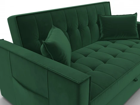 Диван прямой Лига-104 (140) (ЛДСП,Брус,Фанера,Велюр/Зеленый) Лига Диванов 134870