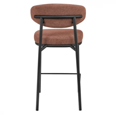 Стул полубарный Lucas 2 терракотовый шенилл с чёрными ножками Bradex Home арт.FR 1024