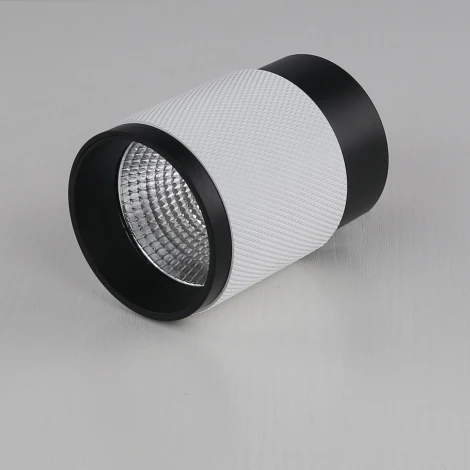 Точечный накладной светильник iLedex Delta 1955-10W-3000K-36 BK+WH (220V, круглые)