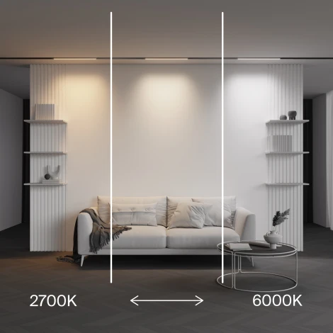 Трековый светильник низковольтный светодиодный 48V 18W 2700-6000K Maytoni Technical Basis TR240-4-12WTW-DD2-B