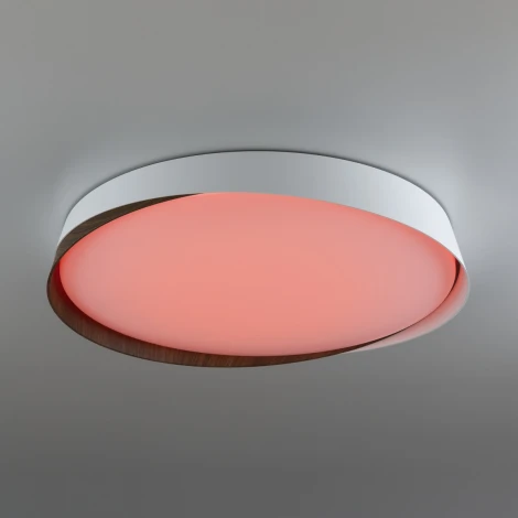 Потолочный светильник RGB круглый Citilux Bonny CL754450G Белый+Венге LED с пультом (220V, круглые)