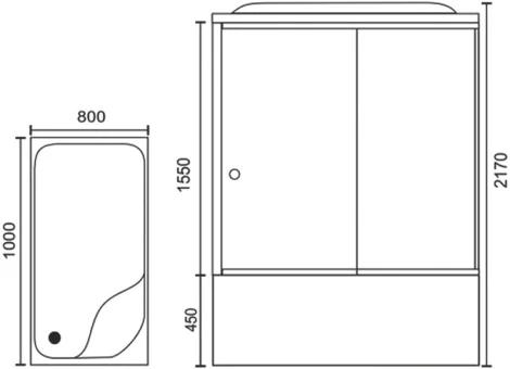 Душевая кабина Royal Bath RB 8100BP3-WT-CH R