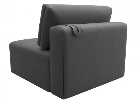 Модуль диван Лига-060 НПБ (ЛДСП,Брус,Фанера,Замша/Серый) Лига Диванов 129543