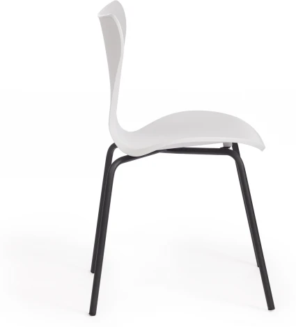 Стул Jacobsen (mod DC 102) / 1 шт. в упаковке Tetchair (Пластик,Металл/Белый,Черный ) арт.17230