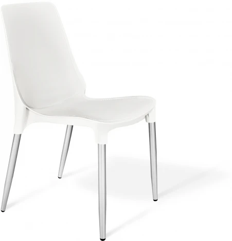 Стул Sheffilton SHT-S75-1 белый/хром лак