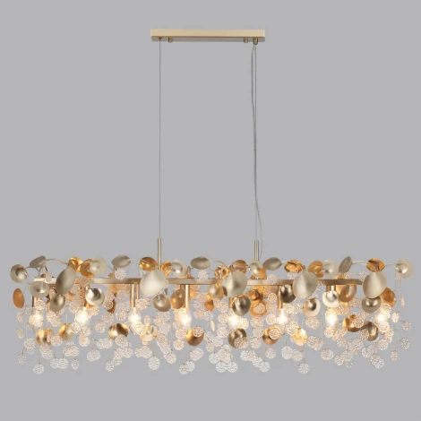 Подвесная люстра Odeon Light Coins 5104/8A золотистый/прозрачный металл/стекло E14 8*40W 220В (на тросе)