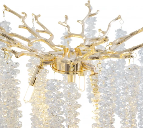 Настольная лампа Freya Mineral FR1010TL-03G (220V, хрусталь, подвески, листья, ветки)