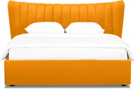 Кровать Queen Agata Lux ОГОГО (арт.636844), (Ткань/Желтый)