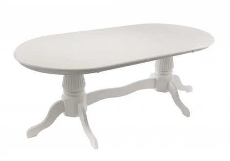 Обеденный стол из дерева Woodville Fellen butter white 1604