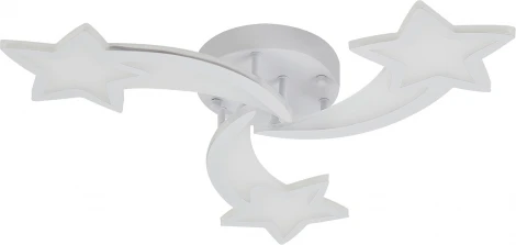 Потолочная люстра Natali Kovaltseva Simply LED LAMPS 81402 с пультом ДУ 80W, белый, LED (регулировка яркости, 220V, звезды)