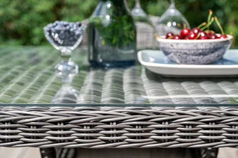 Плетеный стол из искусственного ротанга 160х90см, цвет графит 4SIS Латте YH-T4766G-1 graphite