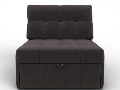 Кресло-кровать Лига-107 (80) (ЛДСП,Брус,Фанера,Велюр/Коричневый) Лига Диванов 134899