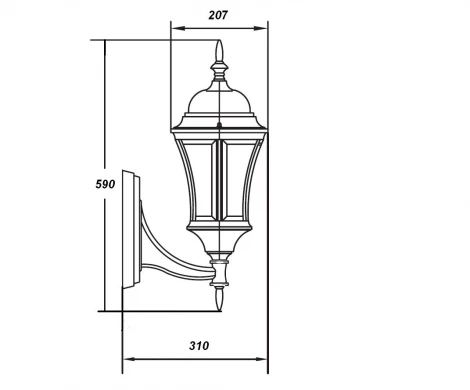 Настенный фонарь уличный Oasis Light Astoria 1 L Bg 91301L