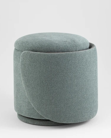 Пуф-трансформер Таунсвилл вращающийся с ящиком букле зеленый Stool Group УТ000042270