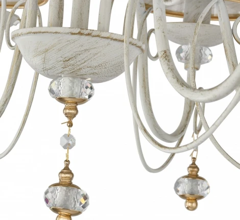 Подвесная люстра Arte Milano AM347620 347620/8 WT+G (220V, подвески, на цепи)