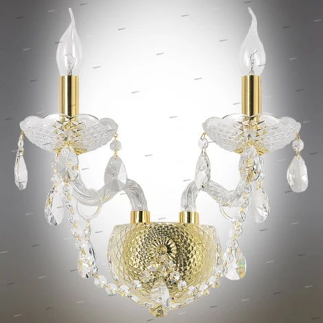 Бра Omnilux Aglientu OML-70001-02 (220V, хрусталь, подвески, подсвечник, свеча)