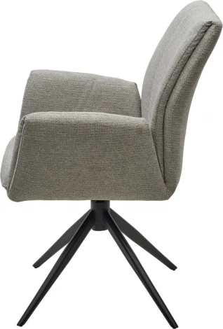 Стул M-City YOZEF 360 град. поворот. KN01-04 Светло-серый, ткань / Черный