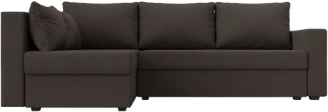 Диван угловой Мансберг левый угол (Коричневый/Рогожка) Лига Диванов арт.121537L