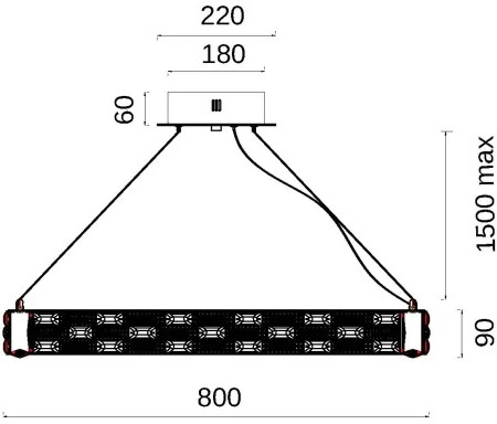 Подвесная люстра Fluorite Festo FL1051-10P (LED, 220V, на тросе, кольцо)