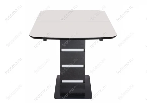 Стол на тумбе Woodville Фернан белый / венге 462379