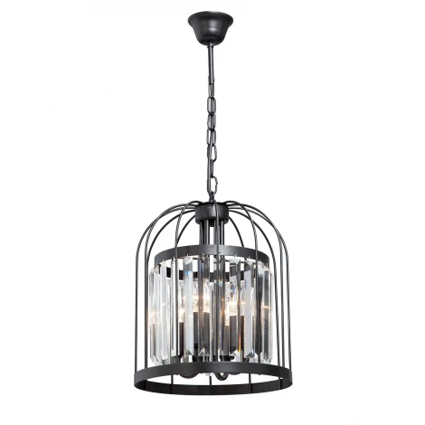 Подвесная люстра Vitaluce V5145-1/4 (220V, хрусталь, на тросе, свеча, круглые)