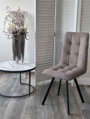 Стул ДАРЛИНГ 360 град. поворот. цвет B5 Капучино, велюр / черный каркас M-City 64742