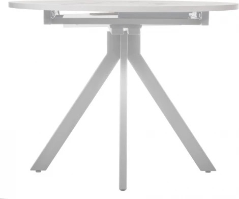 Стол Rudolf круглый раскладной 100-130x100x75см, белый мрамор, белый Bradex Home арт.RF 0523