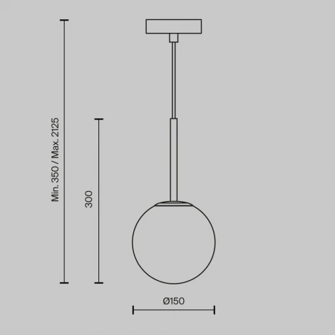 Подвесной светильник Basic form MOD321PL-01B Maytoni (220V, на проводе, шар)