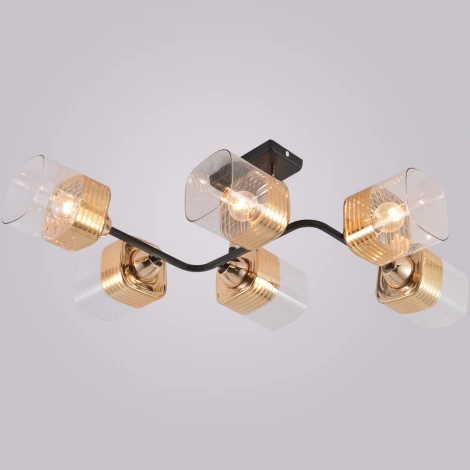 Потолочная люстра на штанге Reluce 01615-0.3-06 BK+FGD (220V)