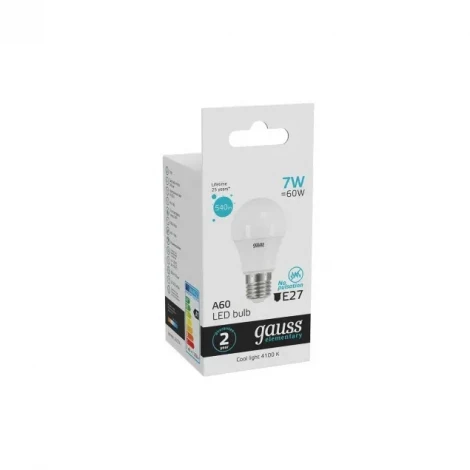 Лампочка светодиодная груша E27 4100K 630lm 23227